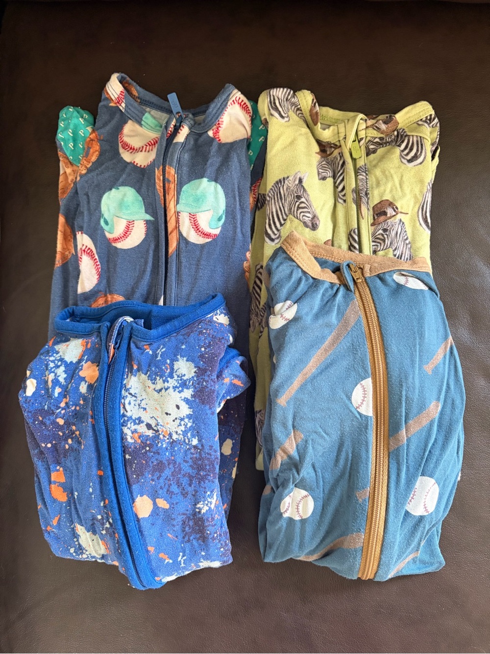 4 Pairs of 3-6 month bamboo pj’s Posh Peanut